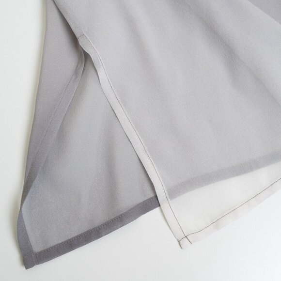 ✨ Eileen Fisher Sheer Silk Top Tunic Oversized Pearl Water Lagenlook Gray - Picture 8 of 16